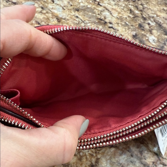 NWT Coach Pink Pebble Leather Wristlet - Picture 9 of 9